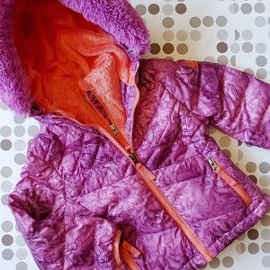 Girls Down Jacket with Faux Fur Lining and hood